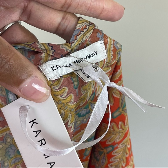 Karma Highway Boho Mixed Print Kimono Romper - Picture 11 of 15